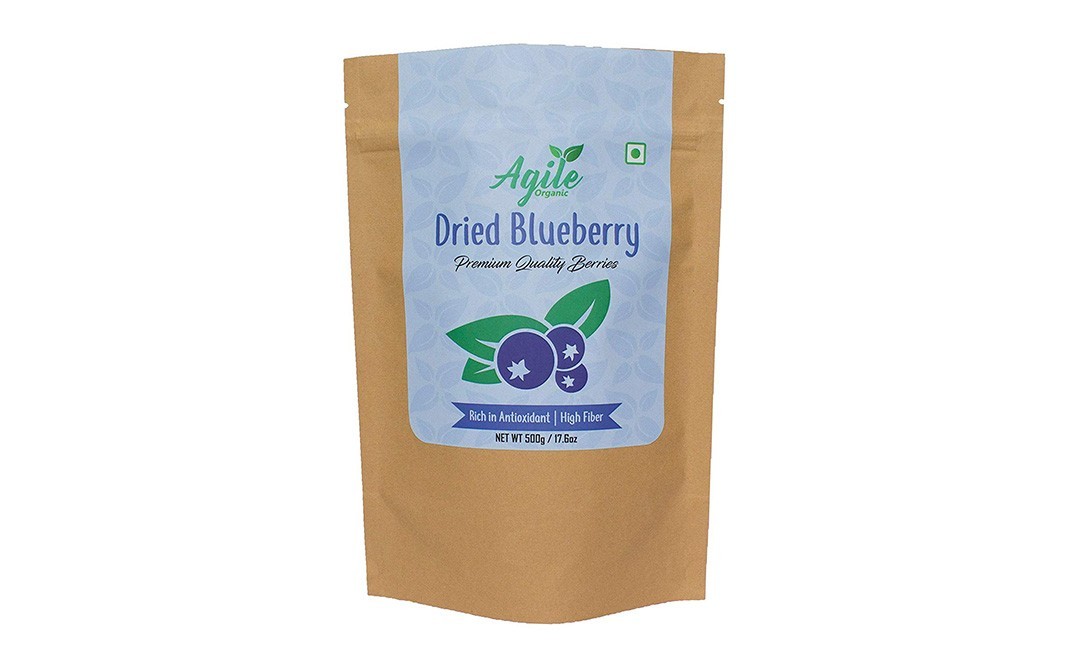 Agile Organic Dried Blueberry    Pack  500 grams